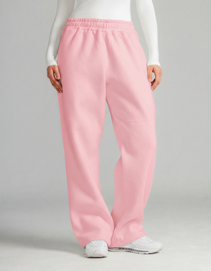 Women's Pink SweatPant Wide Leg