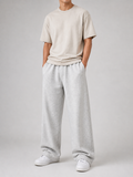 Light Heather Grey – Wide Leg Sweatpants