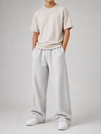 Light Heather Grey – Wide Leg Sweatpants