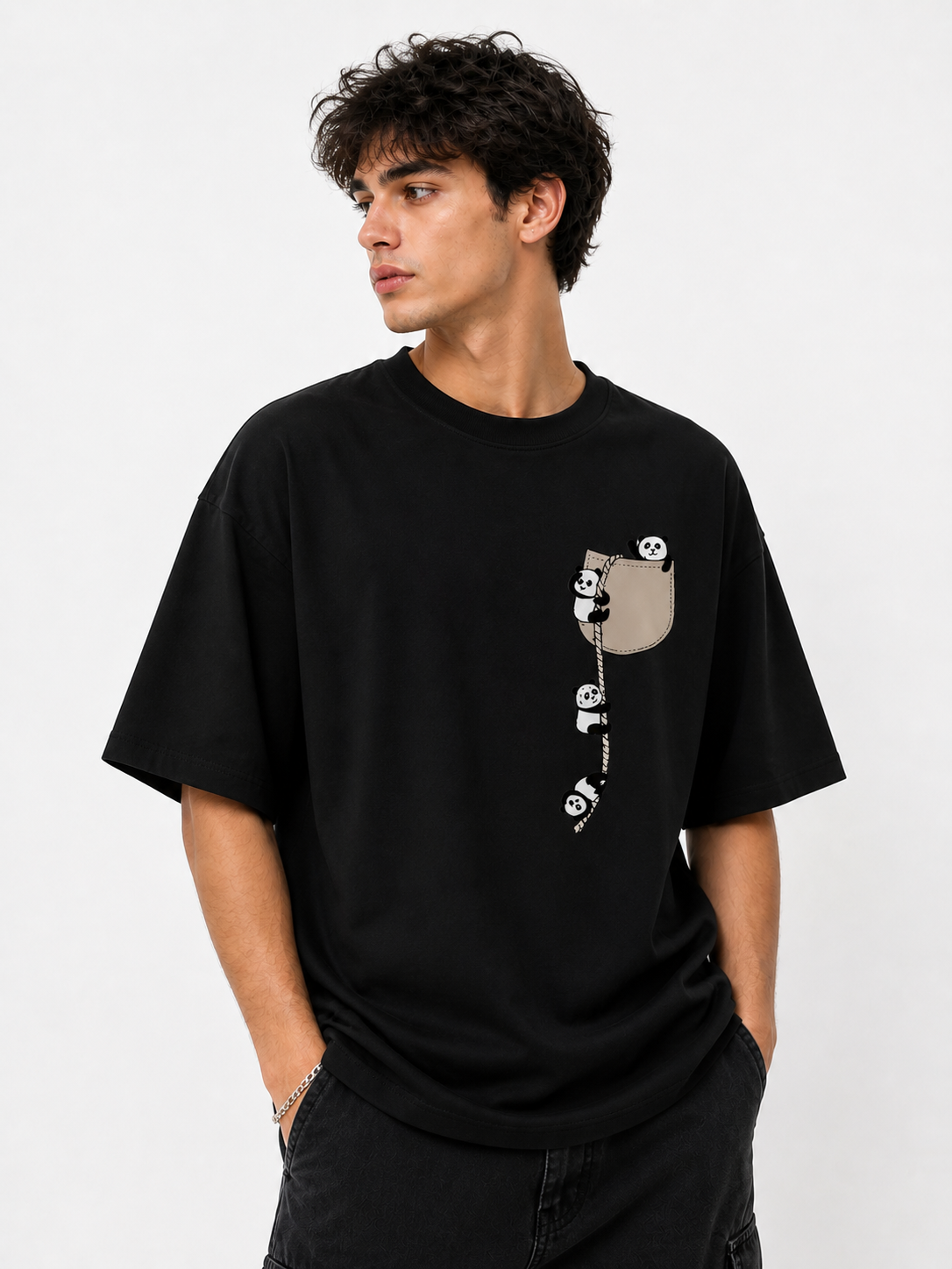 Pocket Panda Oversized Tee