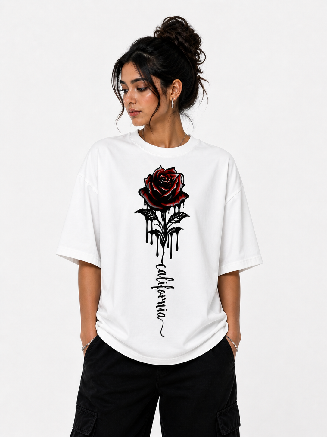 California Rose Oversized T-Shirt - W