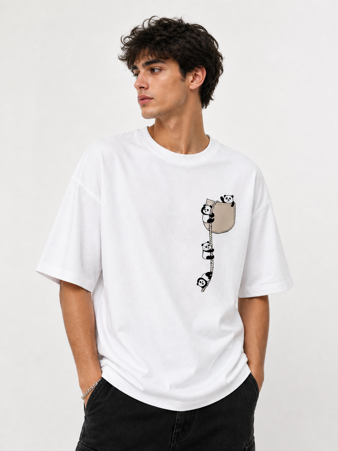 Pocket Panda Oversized Tee