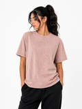W-Washed Pink Oversized T-Shirt