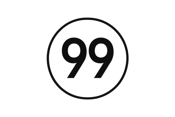 create a logo like my logo simmilar to it only 99 in a circle and without any words