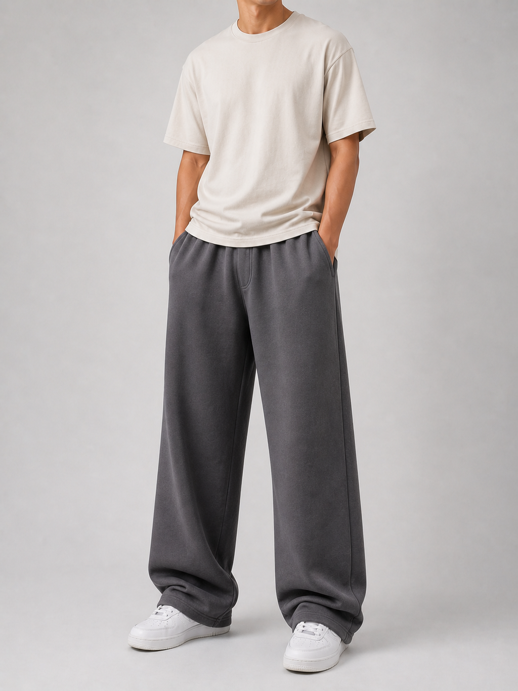 Dark Grey SweatPant Wide Leg