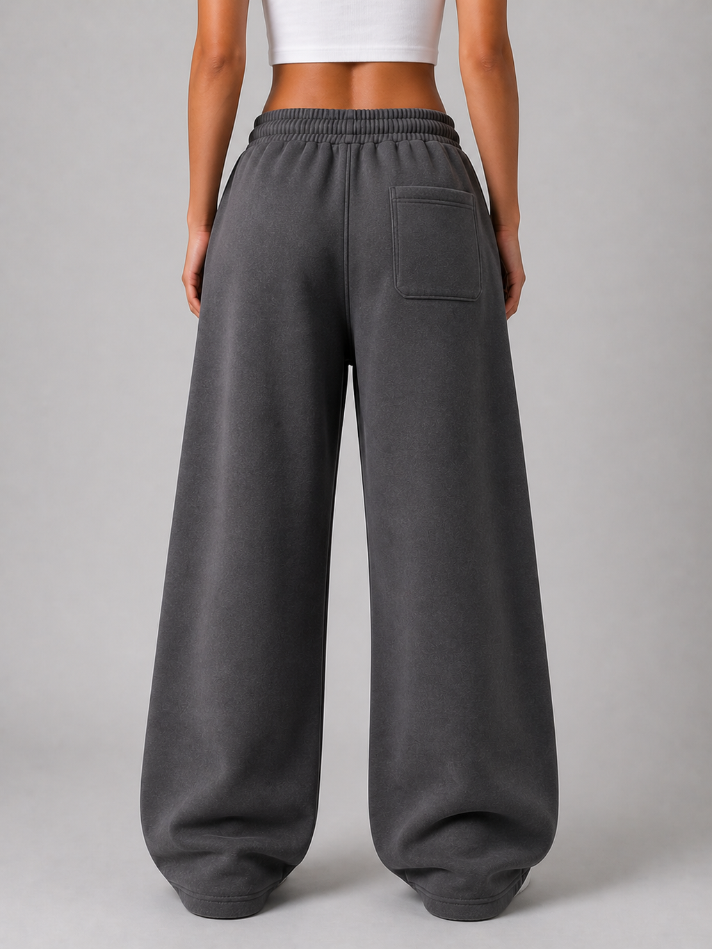 Dark Grey SweatPant Wide Leg - W