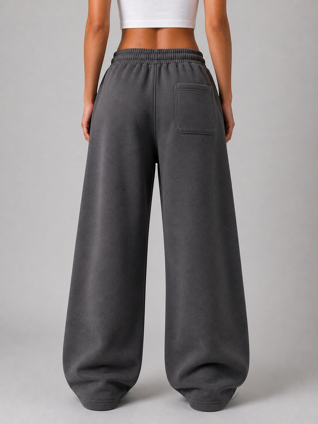 Dark Grey SweatPant Wide Leg - W