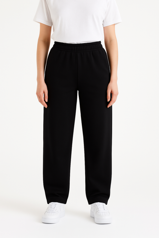Women's Black SweatPant Wide Leg