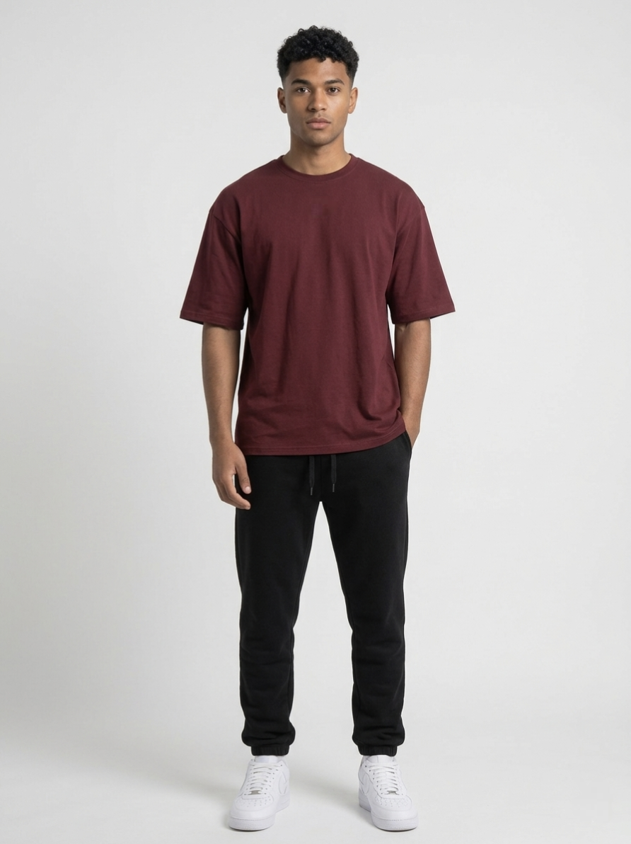 Burgundy Oversized T-Shirt