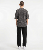 W-Washed Black Oversized T-Shirt