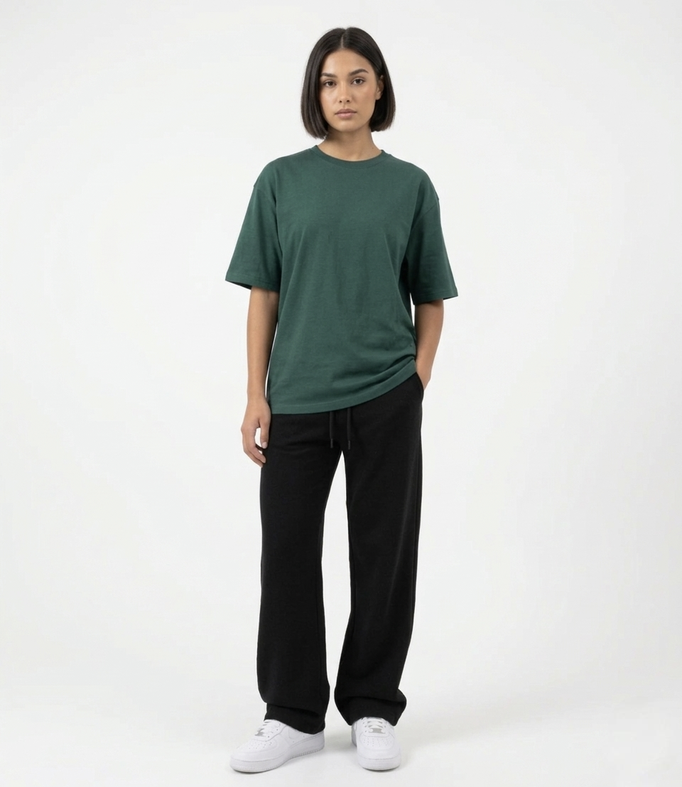 W-Olive Oversized T-Shirt