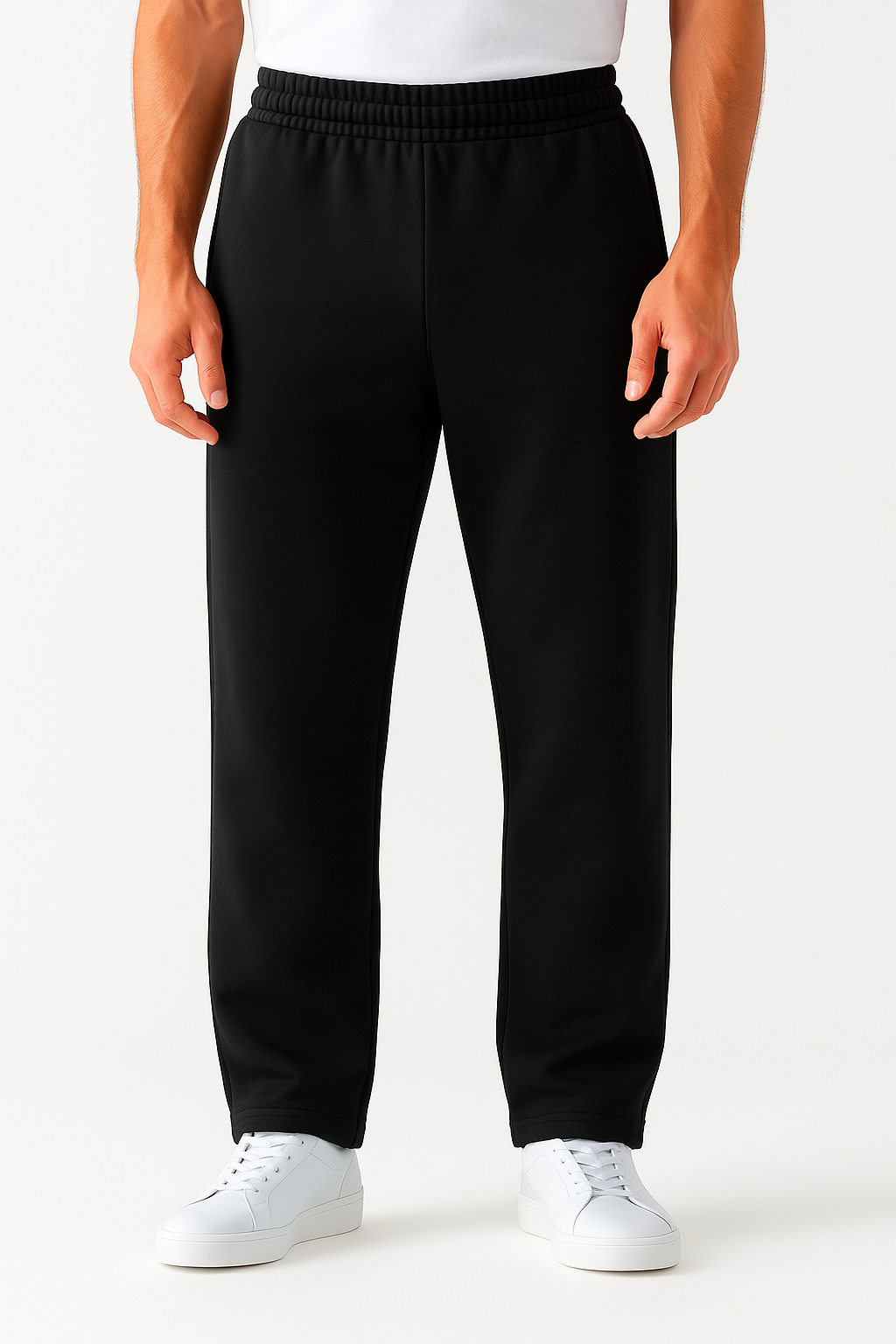 Men's Black SweatPant Wide Leg