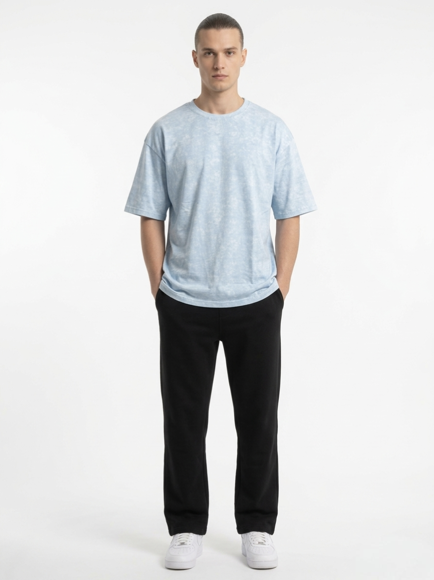 Washed Baby Blue Oversized T-Shirt