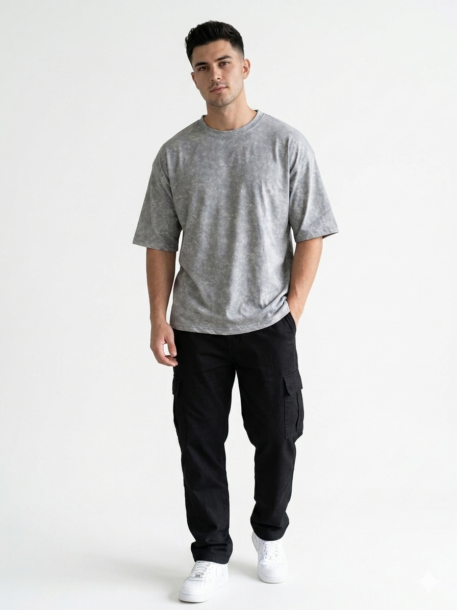 Washed Gray Oversized