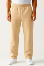 Men's Beige SweatPant Wide Leg