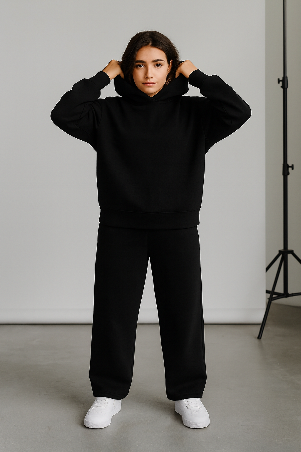 Women's Over Sized Black Suit