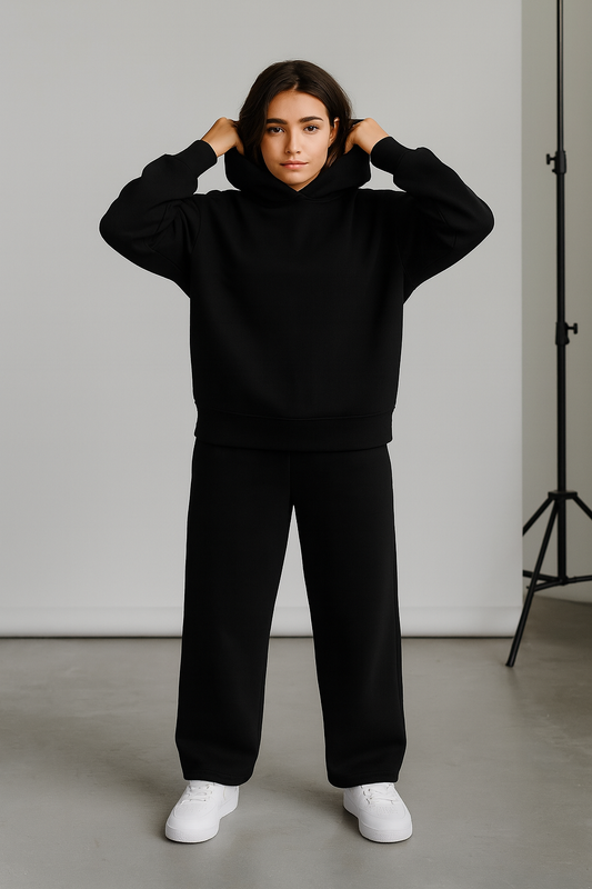 Women's Over Sized Black Suit