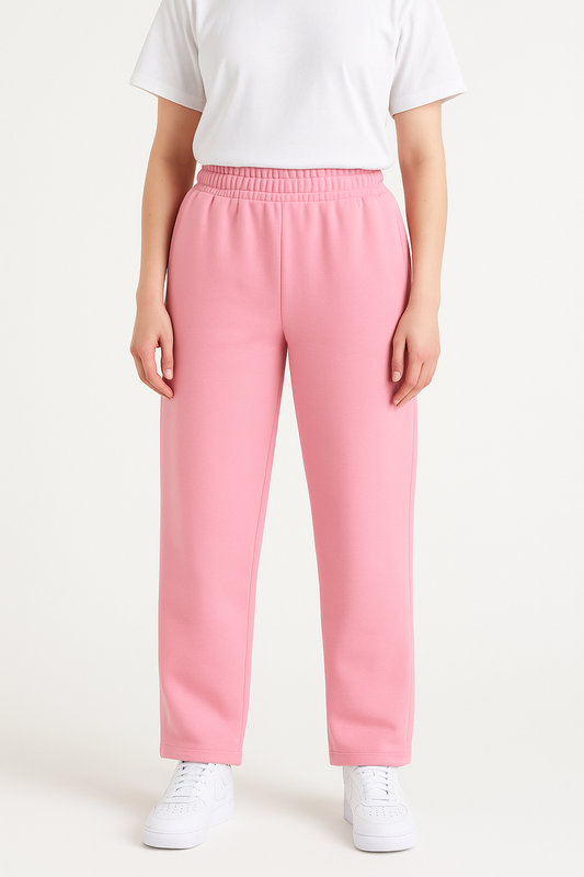 Women's Pink SweatPant Wide Leg