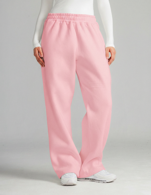Women's Pink SweatPant Wide Leg