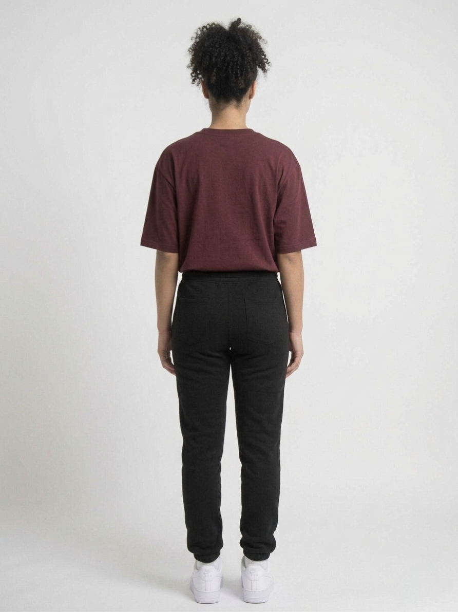 W-Burgundy Oversized T-Shirt