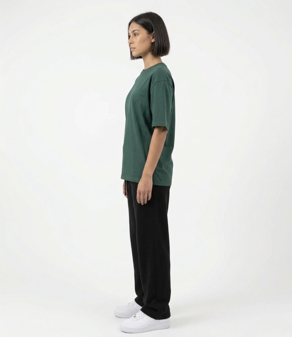 W-Olive Oversized T-Shirt