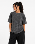 W-Washed Black Oversized T-Shirt